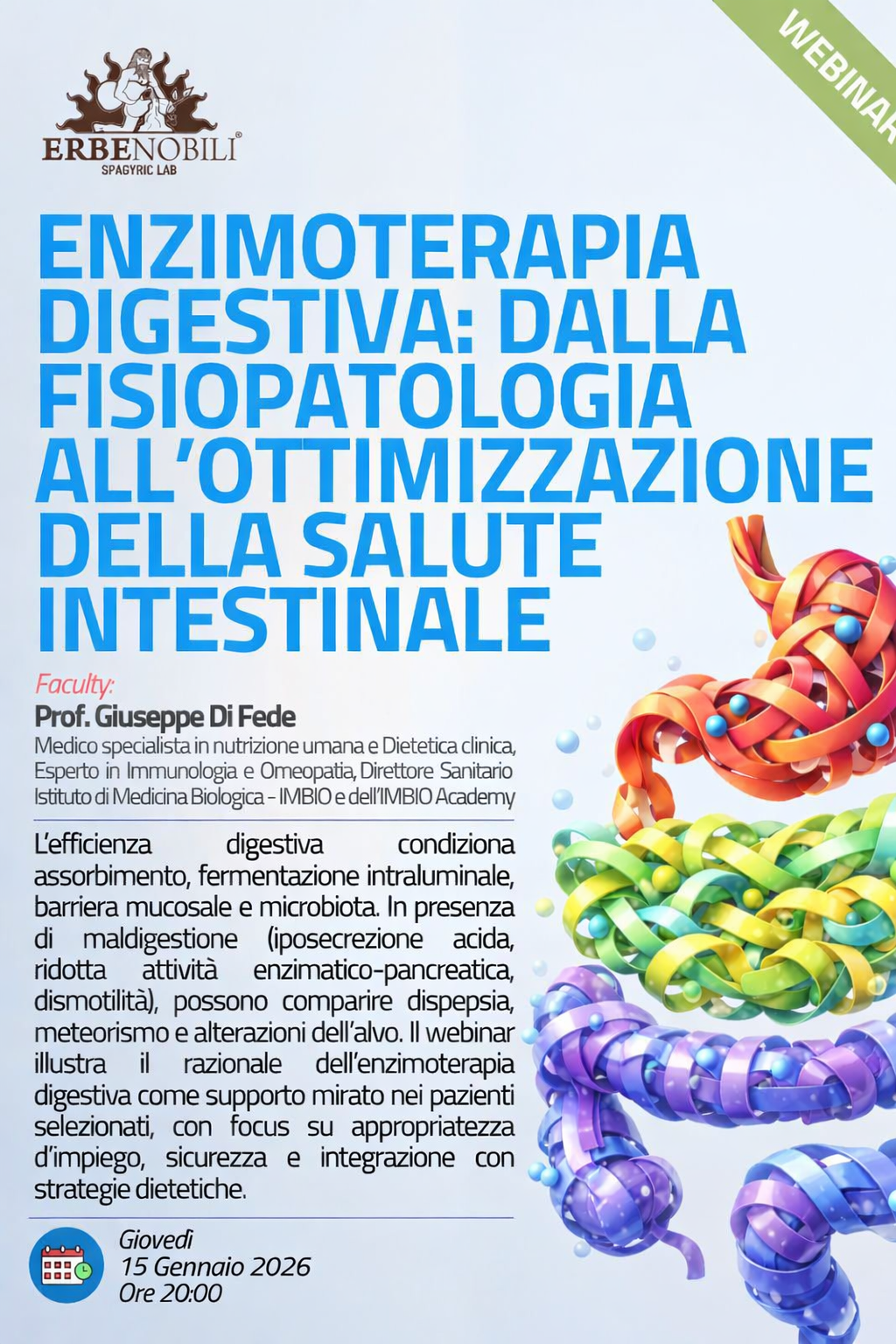 ENZIMOTERAPIA DIGESTIVA: DALLA FISIOPATOLOGIA ALL’OTTIMIZZAZIONE DELLA SALUTE INTESTINALE