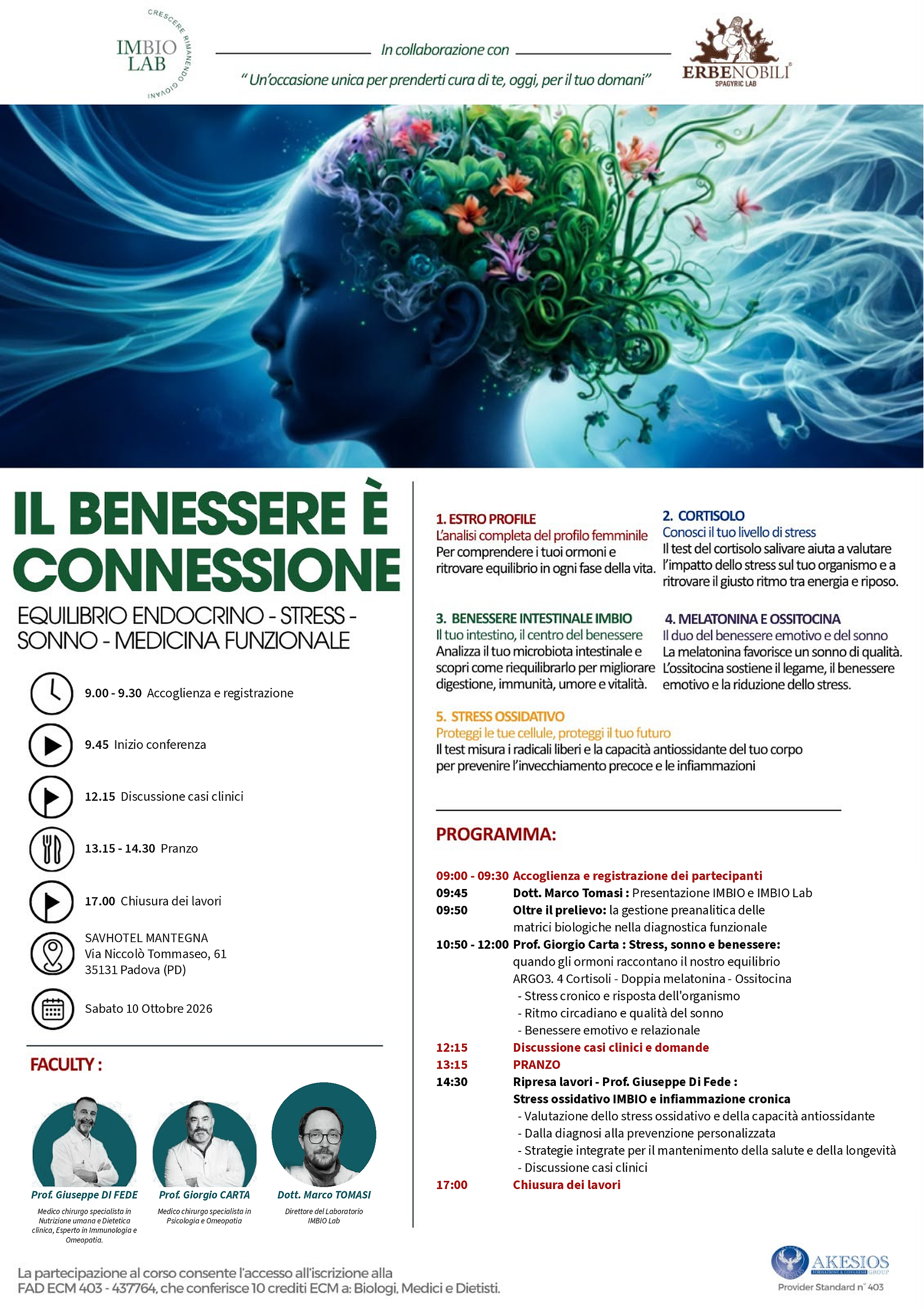 PADOVA - IL BENESSERE È CONNESSIONE. EQUILIBRIO ENDOCRINO - STRESS - SONNO - MEDICINA FUNZIONALE