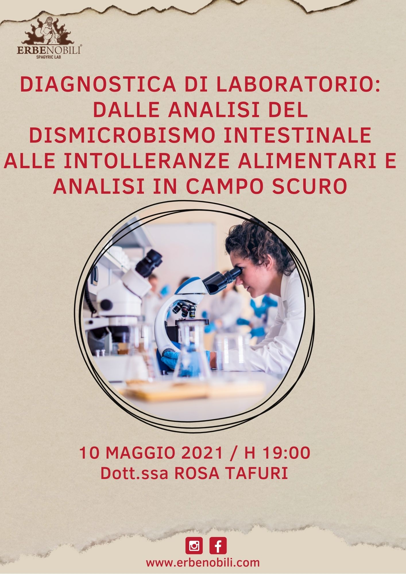 DIAGNOSTICA DI LABORATORIO: DALLE ANALISI DEL DISMICROBISMO INTESTINALE ALLE INTOLLERANZE ALIMENTARI E ANALISI IN CAMPO SCURO