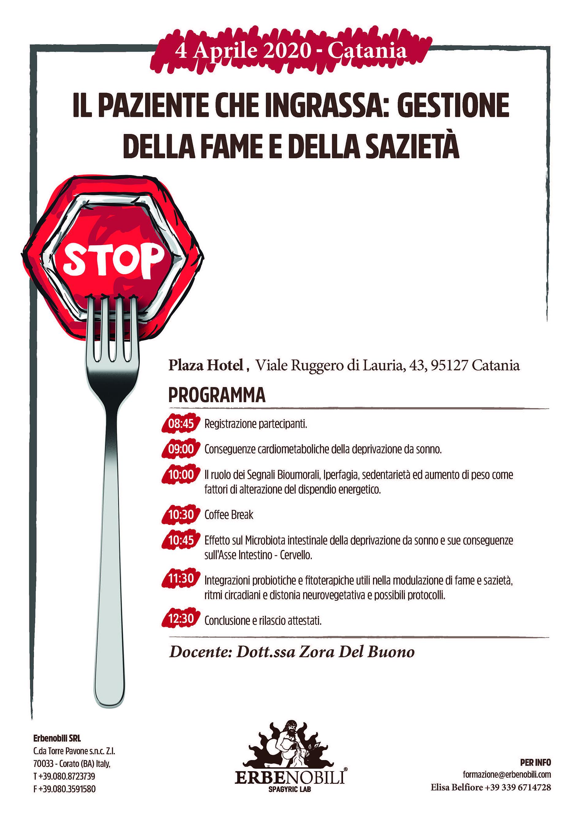 IL PAZIENTE CHE INGRASSA: GESTIONE DELLA FAME E DELLA SAZIETA' 